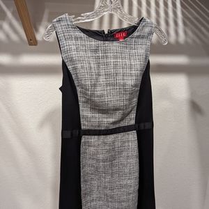 Black and gray sleeveless dress